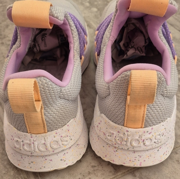 adidas Kids' Gray and Peach Sneakers - Picture 2 of 5